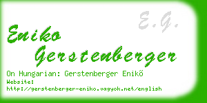 eniko gerstenberger business card